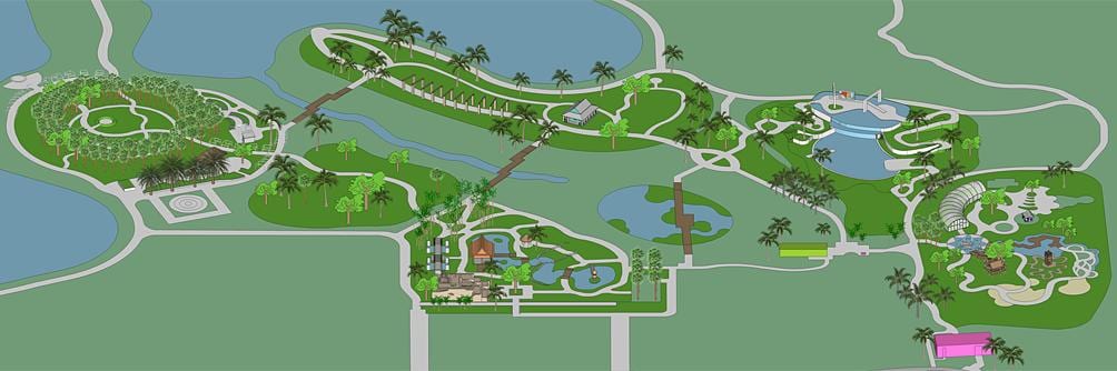 Karte von naples botanical garden