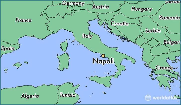 napoli auf der Karte