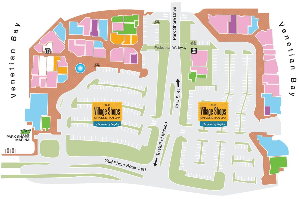 Karte von waterside shops naples